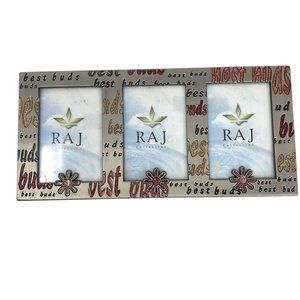 RAJ  Collection Picture Photo Collage Frame Glitter Best Buds Fits 3 - 2" x 3" P